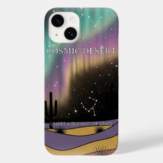 Kosmische Wüsten-Aurora • Retro Western-Nachthimme Case-Mate iPhone Hülle (Rückseite)