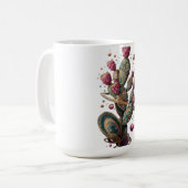 Kosmische Wüstenkaktuskunst Kaffeetasse (Vorderseite Links)