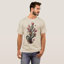 Kosmische Wüstenkaktuskunst T-Shirt