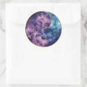 Kosmische Yin‑Yang Balance Runder Aufkleber (Tasche)