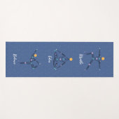 Kosmische Yoga-Posen und Phrasen Blue Yoga Mat Yogamatte (Vorderseite (Horizontal))