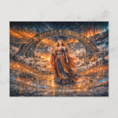 Kosmische Zauberin – Fantasy-Postkarte Postkarte (Vorderseite)