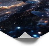 Kosmische Zebrastrahlen-Ebenen Poster (Ecke)