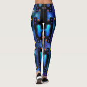 Kosmischer 80er-Synth-Android-Roboter-Weltraum-Rob Leggings (Rückseite)