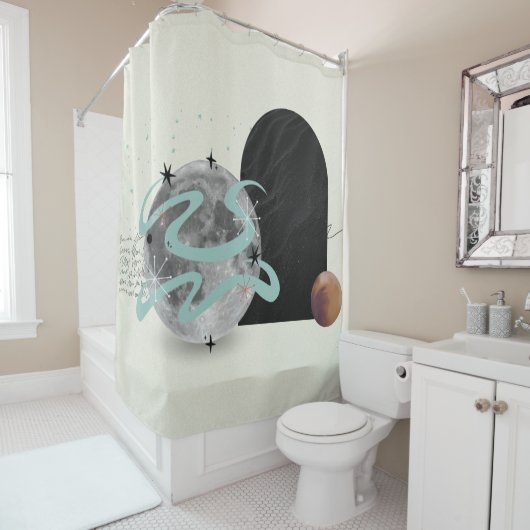 Kosmischer Abstrakter Duschvorhang (Beispiel)