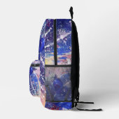 Kosmischer Abstrakter Katzentraum Bedruckter Rucksack (Rechts)