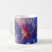 Kosmischer Abstrakter Katzentraum Kaffeetasse (Vorderseite Links)