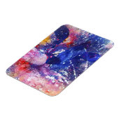 Kosmischer Abstrakter Katzentraum Magnet (Linke Seite)