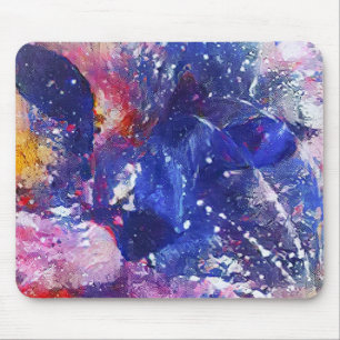 Kosmischer Abstrakter Katzentraum Mousepad