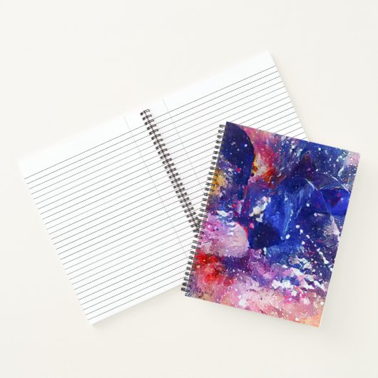 Kosmischer Abstrakter Katzentraum Notizblock (Innenseite)