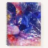 Kosmischer Abstrakter Katzentraum Notizblock (Vorderseite)