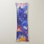 Kosmischer Abstrakter Katzentraum Seitenschläferkissen (Rückseite (Vertikal))