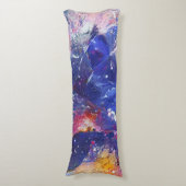 Kosmischer Abstrakter Katzentraum Seitenschläferkissen (Vorderseite Vertikal)