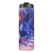 Kosmischer Abstrakter Katzentraum Thermosbecher (Vorderseite)