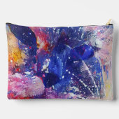 Kosmischer Abstrakter Katzentraum Zubehörtasche (Rückseite)