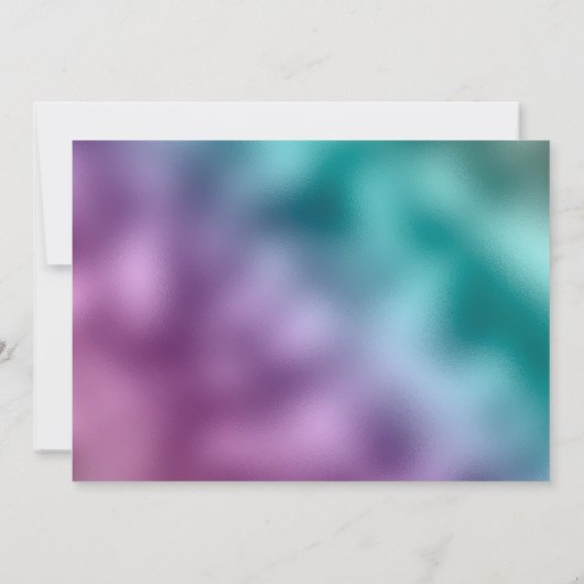 Kosmischer Aquamariner Lila Silver Sun Moon Astron Save The Date (Rückseite)