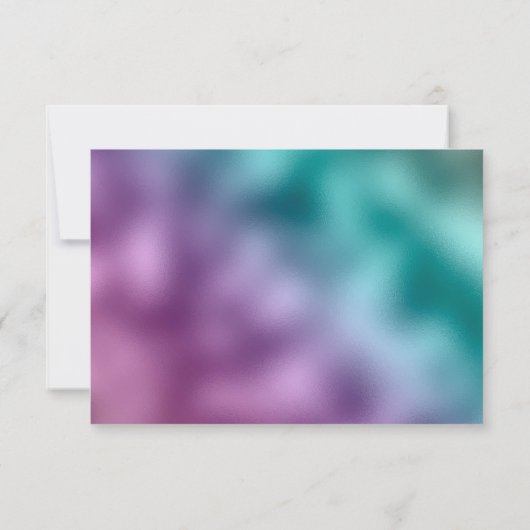 Kosmischer Aquamariner Lila Silver Sun Moon Astron Save The Date (Rückseite)