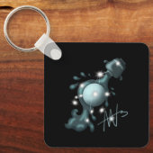Kosmischer Aquarius Uranus Zodiac Metal Schlüsselanhänger (Vorderseite)