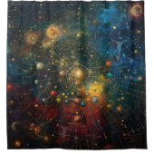 Kosmischer astrologischer Duschvorhang (Vorderseite)