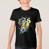 Kosmischer Astronaut Tri-Blend Shirt (Vorderseite)