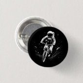 Kosmischer Astronauten-Fahrrad-Raum-Abenteuer Button (Vorne & Hinten)