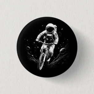 Kosmischer Astronauten-Fahrrad-Raum-Abenteuer Button