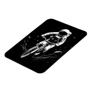 Kosmischer Astronauten-Fahrrad-Raum-Abenteuer Magnet