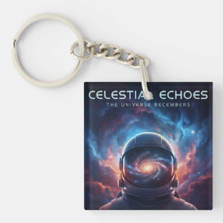 Kosmischer Astronautenhelm Galaxie-Reflexion Schlüsselanhänger