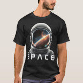 Kosmischer Astronautenhelm T-Shirt (Vorderseite)