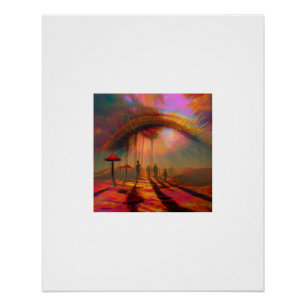 Kosmischer Auge Himmel Pilz Wald Poster