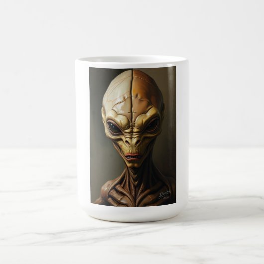 Kosmischer Außerirdischer Entdecker Kaffeetasse (Mittel)