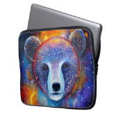Kosmischer Bär Laptopschutzhülle (Vorderseite Links)