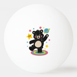 Kosmischer Bär mit Sternen und Planeten - Niedlich Tischtennisball