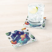 Kosmischer Bar Untersetzer für Kinder (Schrägansicht)