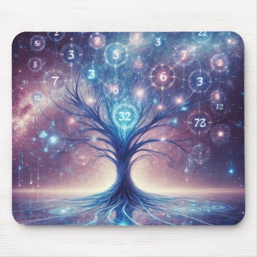 Kosmischer Baum des Lebens Mousepad (Vorne)