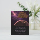 Kosmischer Baum des Lebens Postkarte (Stehend Vorderseite)