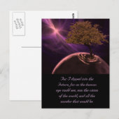 Kosmischer Baum des Lebens Postkarte (Vorne/Hinten)