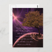 Kosmischer Baum des Lebens Postkarte (Vorne/Hinten)