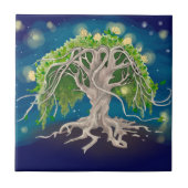 Kosmischer Baum~tile Fliese (Vorderseite)