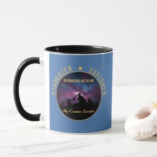 Kosmischer Berg ruft Tasse (Mit Donut)