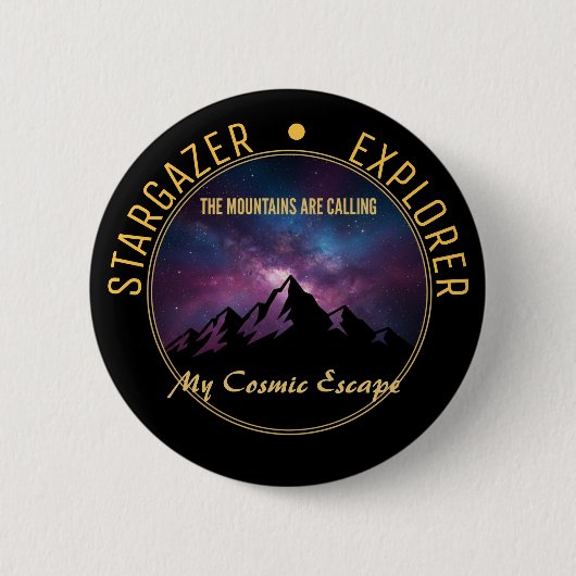 Kosmischer Bergruf Button (Vorderseite)