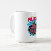 Kosmischer Besucher : Die Alien Design Kaffeetasse (Vorderseite Links)