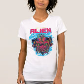 Kosmischer Besucher : Die Alien Design T-Shirt (Vorderseite)