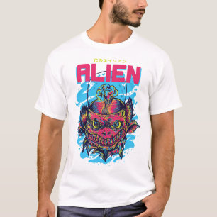 Kosmischer Besucher: Die Alien Design T-Shirt