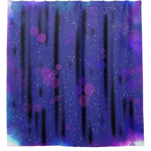 Kosmischer Blasenfluss Duschvorhang (Vorderseite)