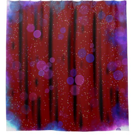 Kosmischer Blasenfluss Duschvorhang (Vorderseite)