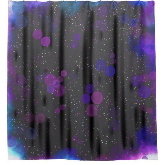 Kosmischer Blasenfluss Duschvorhang (Vorderseite)