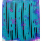 Kosmischer Blasenfluss Duschvorhang (Vorderseite)