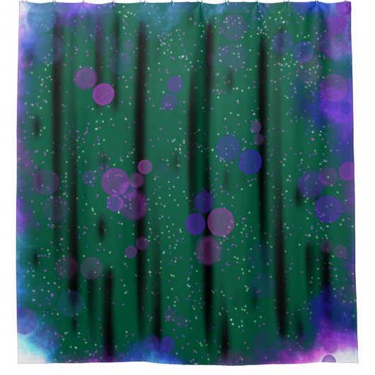 Kosmischer Blasenfluss Duschvorhang (Vorderseite)