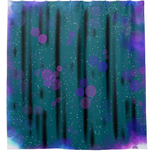 Kosmischer Blasenfluss Duschvorhang (Vorderseite)